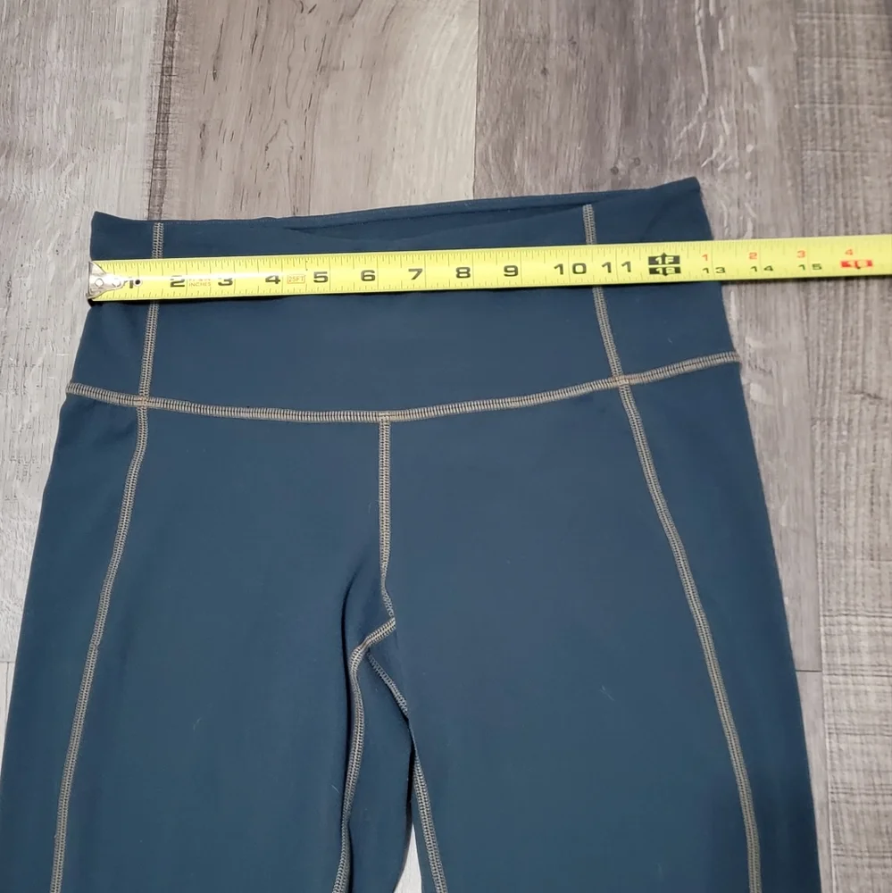 Athleta Capri Teal Mesh Bottom Leggings - Picture 5 of 13